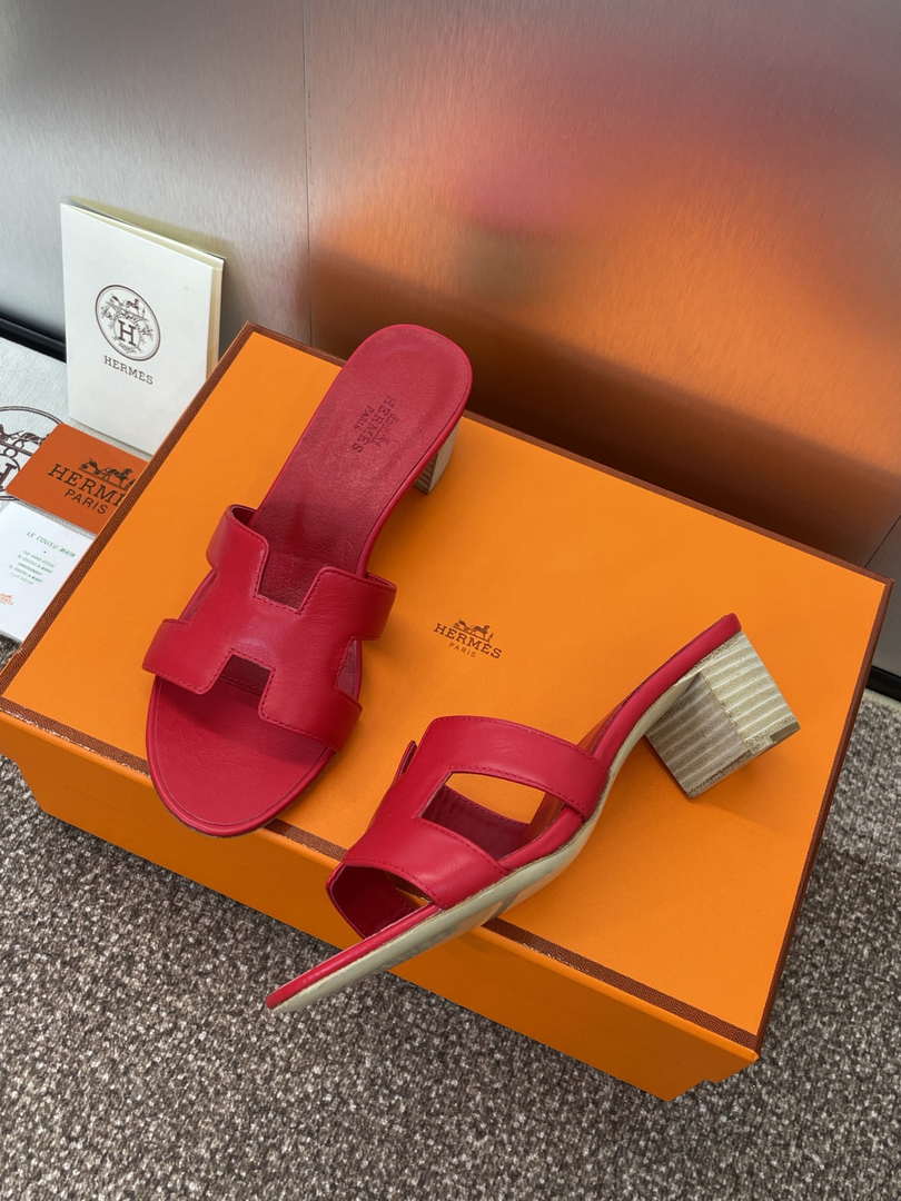 Hermes H141146Zv5K360 Women Oasis sandal smooth Calfskin H33689