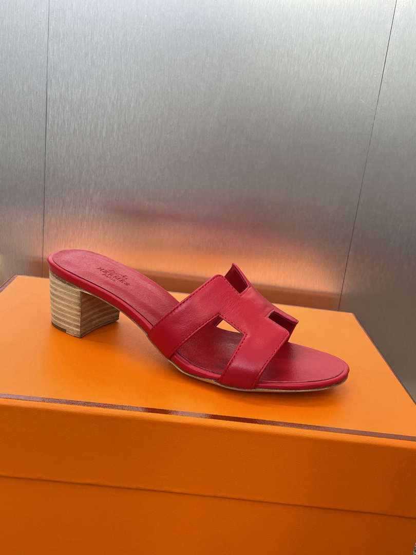 Hermes H141146Zv5K360 Women Oasis sandal smooth Calfskin H33689