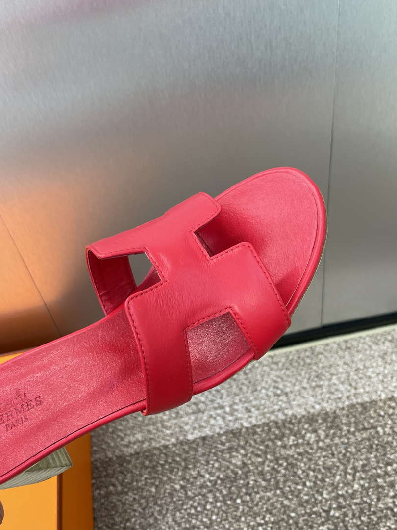 Hermes H141146Zv5K360 Women Oasis sandal smooth Calfskin H33689
