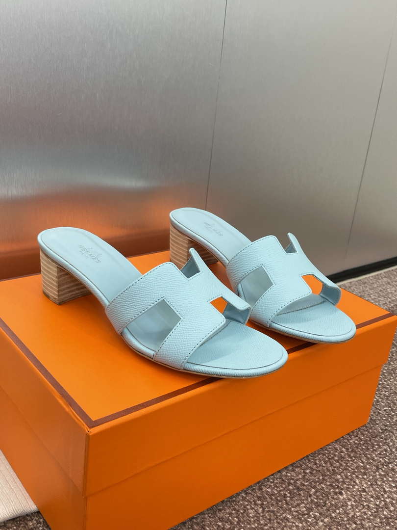Hermes H141146Zv5K360 Women Oasis sandal smooth Calfskin H33690