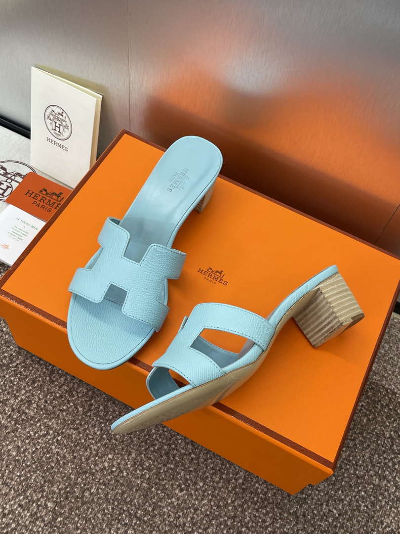Hermes H141146Zv5K360 Women Oasis sandal smooth Calfskin H33690