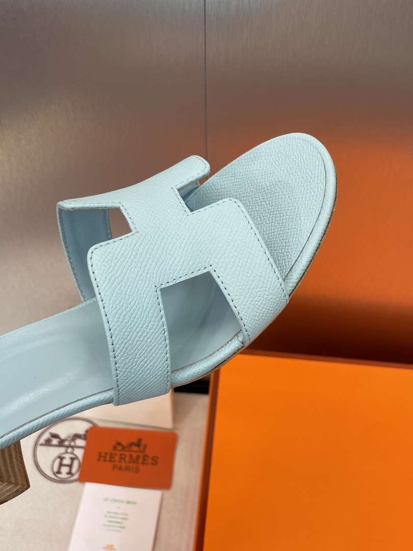 Hermes H141146Zv5K360 Women Oasis sandal smooth Calfskin H33690