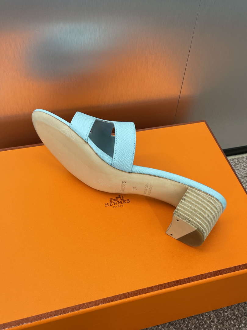 Hermes H141146Zv5K360 Women Oasis sandal smooth Calfskin H33690