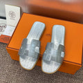 Hermes H202230Zv5K360 Women Crocodile calfskin Oran Sandal H33641 - Euro 34=US 3 - View 1