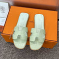 Hermes H202230Zv5K360 Women Crocodile calfskin Oran Sandal H33646 - Euro 34=US 3 - View 1