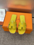 Hermes H202230Zv5K360 Women Crocodile calfskin Oran Sandal H33647