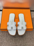Hermes H202272ZvX3360 Women Lizard-patterned calfskin Oran Sandal H33658