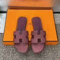Hermes H202272ZvX3360 Women Lizard-patterned calfskin Oran Sandal H33660 - Euro 34=US 3 - View 1