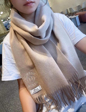 Hermes H208804S Scarves Smoking a Franges Muffler H50017 - Default Title - View 1