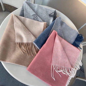 Hermes H208804S Scarves Smoking a Franges Muffler H50017 - Default Title - View 2