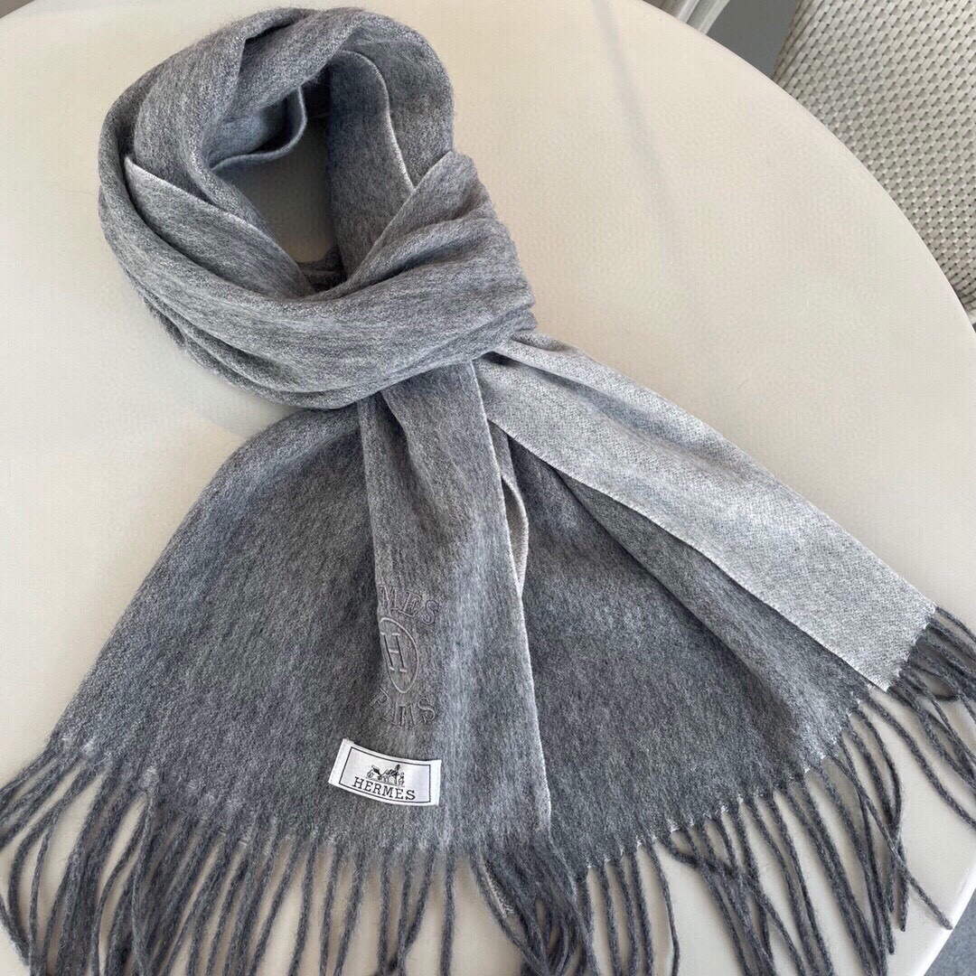 Hermes H208804S Scarves Smoking a Franges Muffler H50018 - Default Title - View 7