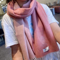 Hermes H208804S Scarves Smoking a Franges Muffler H50020 - Default Title - View 1