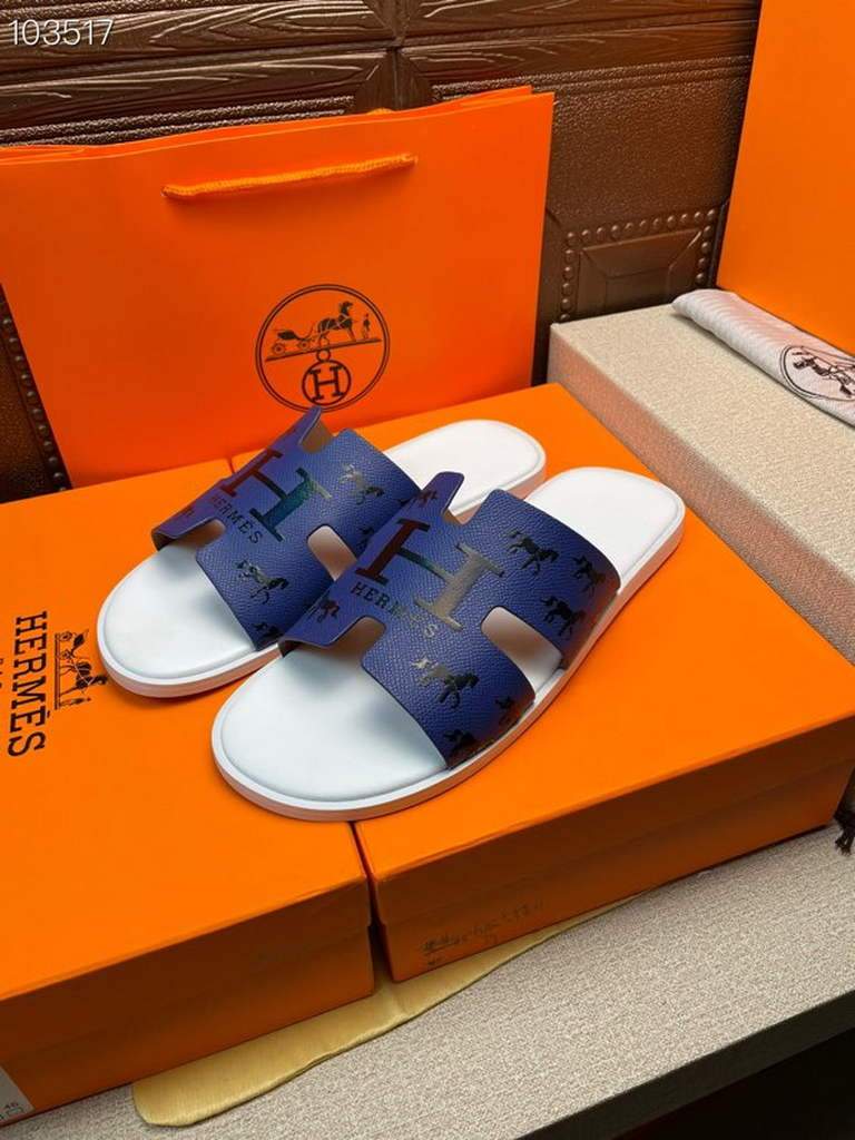 Hermes H211860 Men's Slippers Wholesale Hermes Izmir Sandals H290013