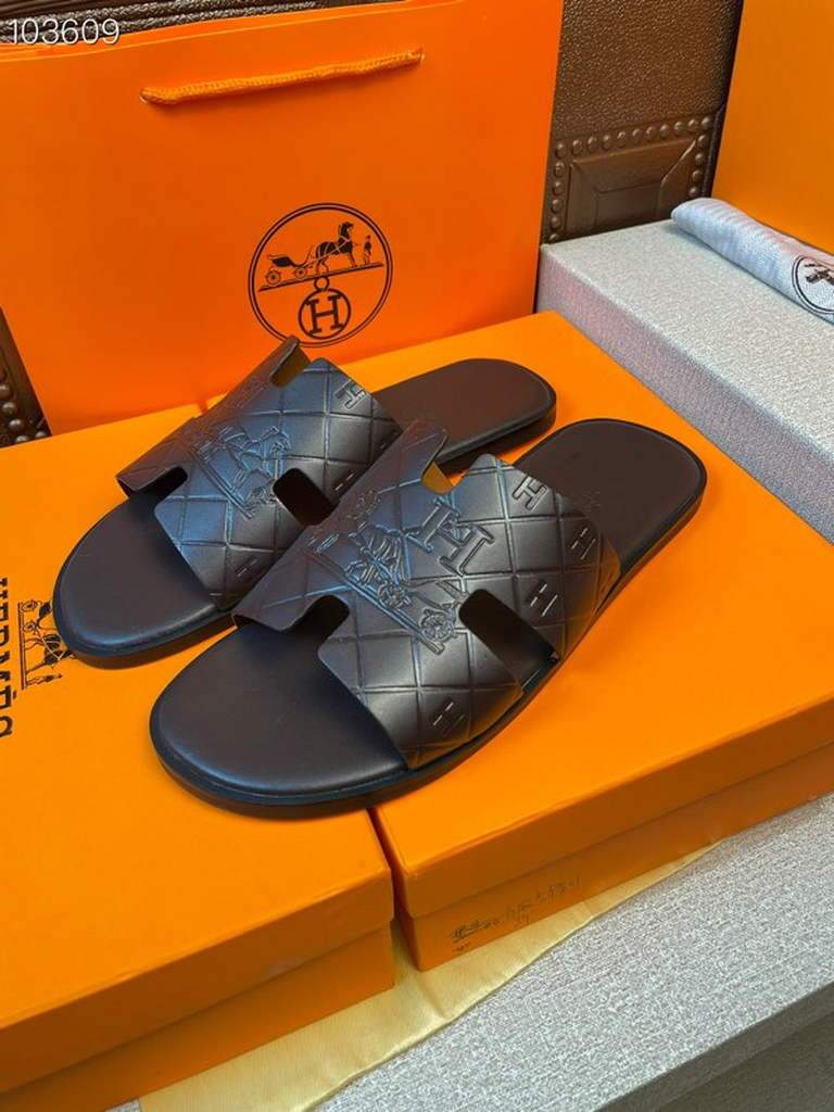 Hermes H211860 Men's Slippers Wholesale Hermes Izmir Sandals H290014