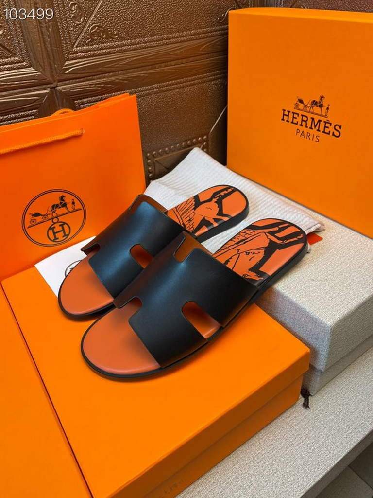 Hermes H211860 Men's Slippers Wholesale Hermes Izmir Sandals H290018
