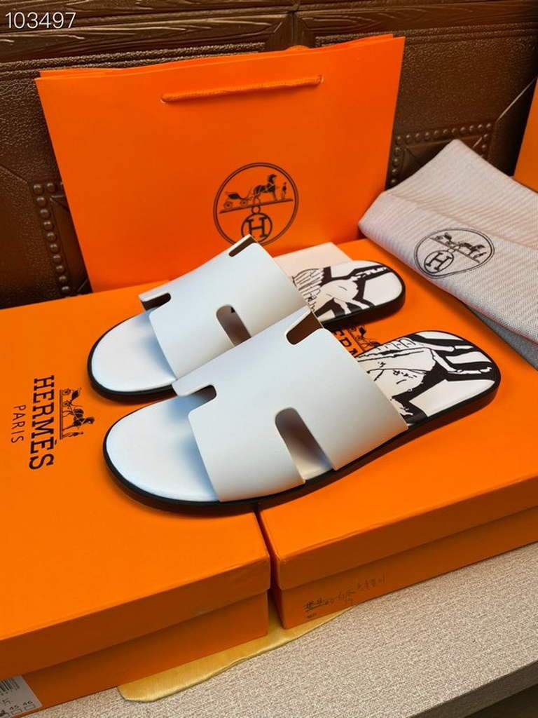 Hermes H211860 Men's Slippers Wholesale Hermes Izmir Sandals H290019