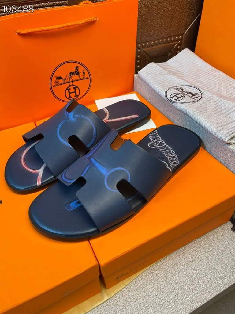 Hermes H211860 Men's Slippers Wholesale Hermes Izmir Sandals H290022