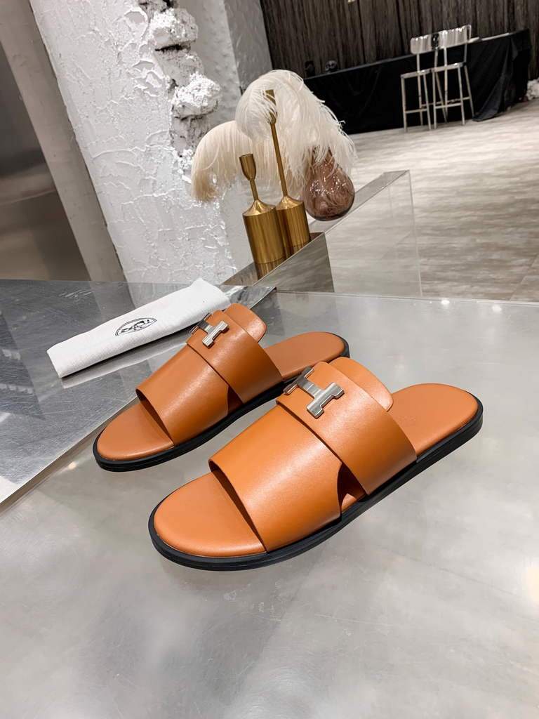 Hermes H211860 Men's Slippers Wholesale Hermes Izmir Sandals H290029