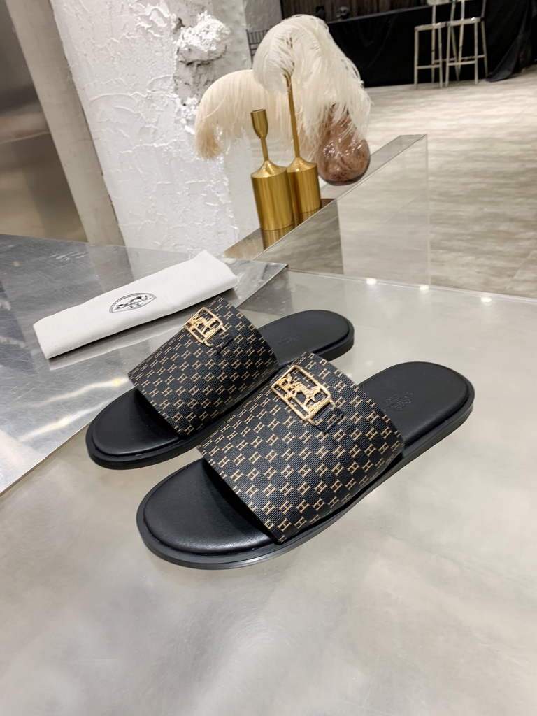 Hermes H211860 Men's Slippers Wholesale Hermes Izmir Sandals H290031