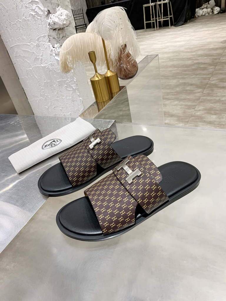 Hermes H211860 Men's Slippers Wholesale Hermes Izmir Sandals H290034