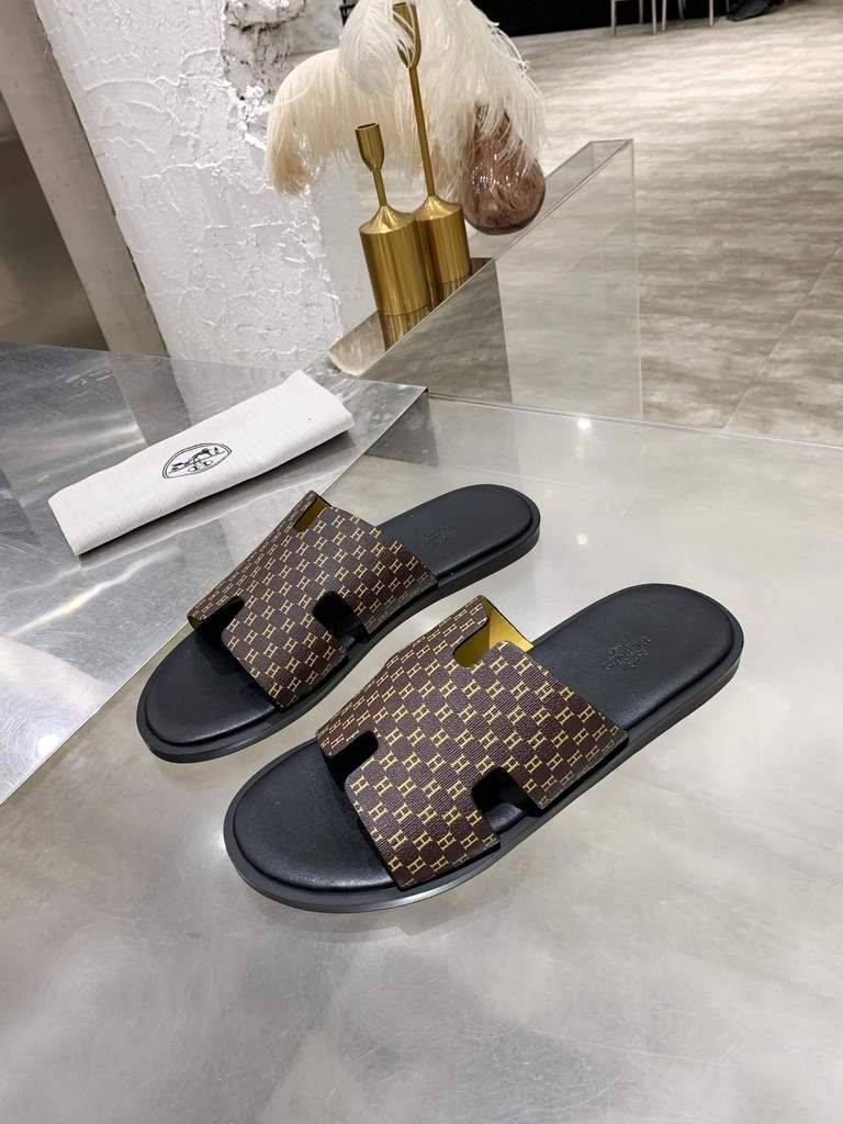 Hermes H211860 Men's Slippers Wholesale Hermes Izmir Sandals H290044