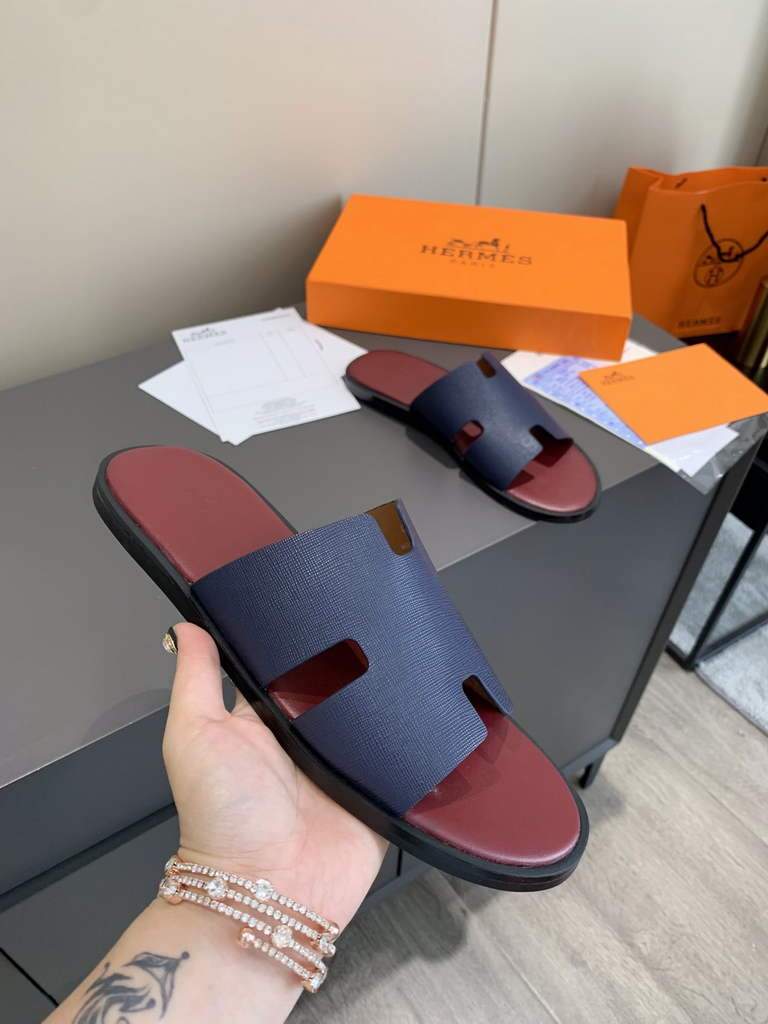 Hermes H211860 Men's Slippers Wholesale Hermes Izmir Sandals H290052