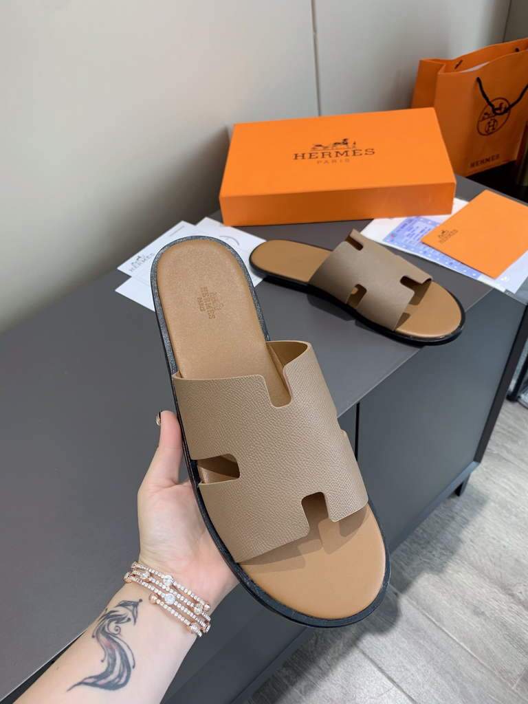 Hermes H211860 Men's Slippers Wholesale Hermes Izmir Sandals H290053