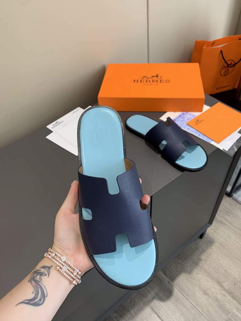 Hermes H211860 Men's Slippers Wholesale Hermes Izmir Sandals H290055