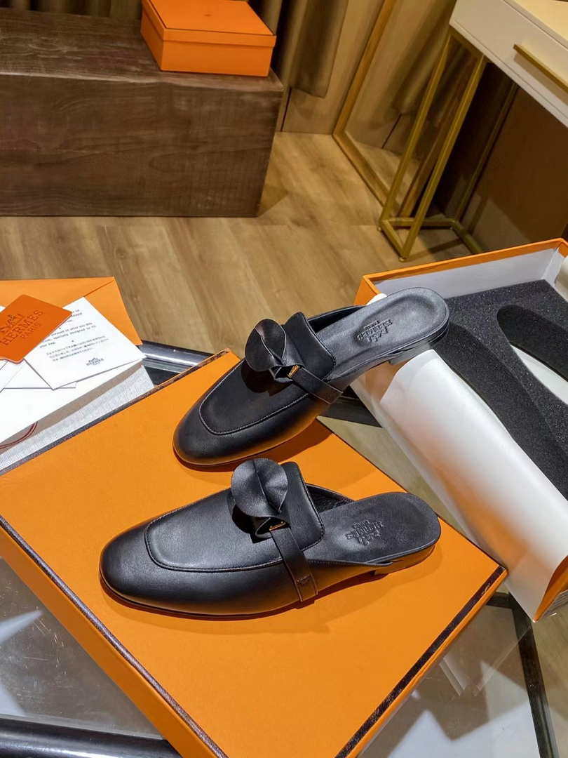 Hermes H212296Zv02355 Oz Flat mules Black
