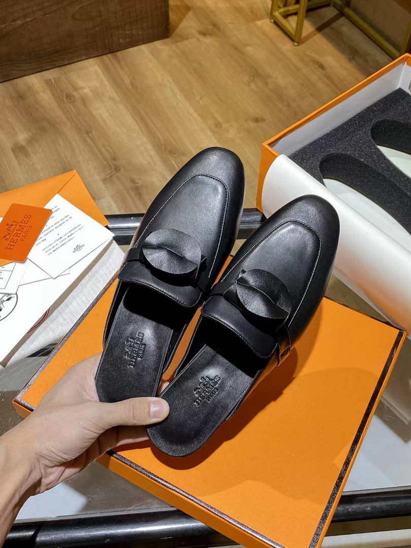 Hermes H212296Zv02355 Oz Flat mules Black