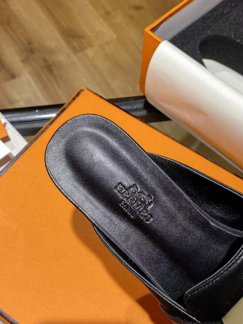 Hermes H212296Zv02355 Oz Flat mules Black