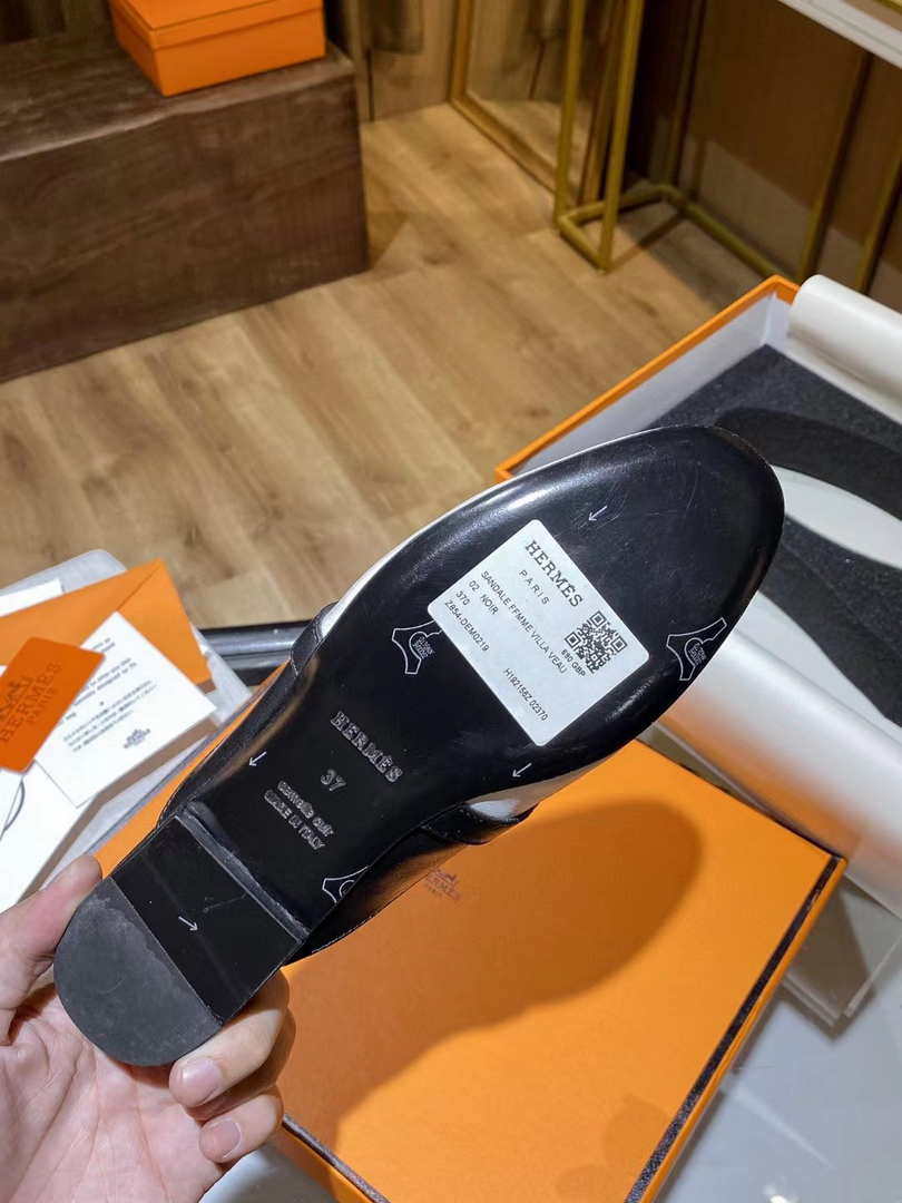 Hermes H212296Zv02355 Oz Flat mules Black