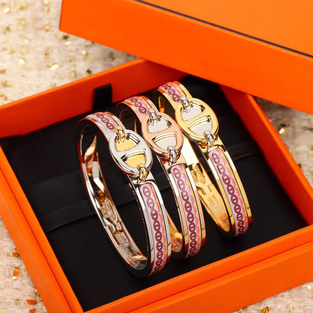 Hermes H214444B Collier de Chien Bracelet Gold