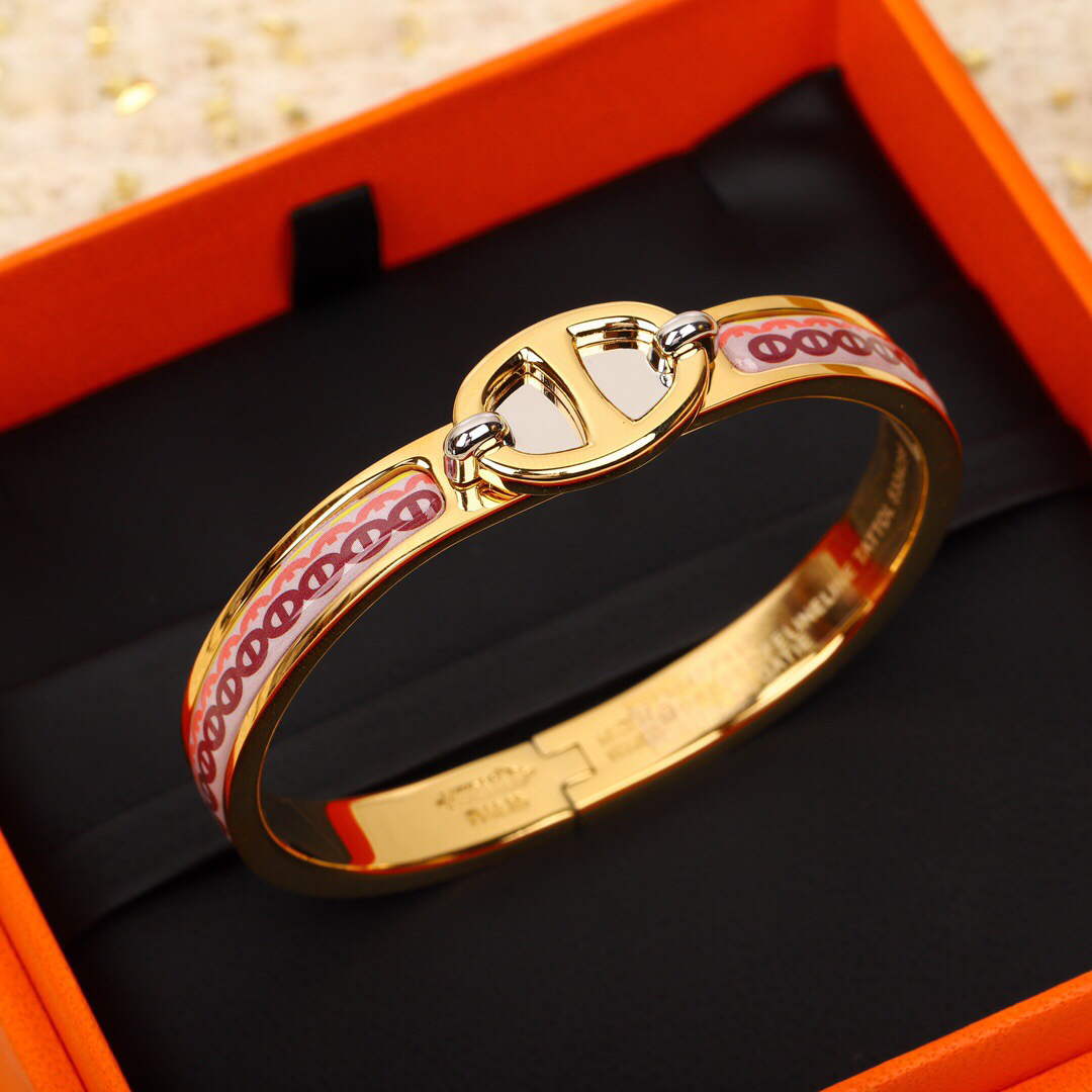 Hermes H214444B Collier de Chien Bracelet Gold - Default Title - View 1