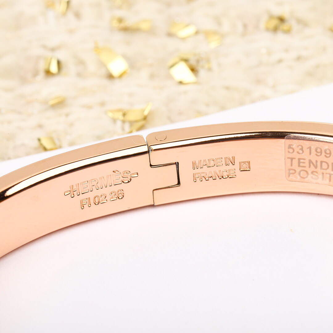 Hermes H214444B Collier de Chien Bracelet Gold