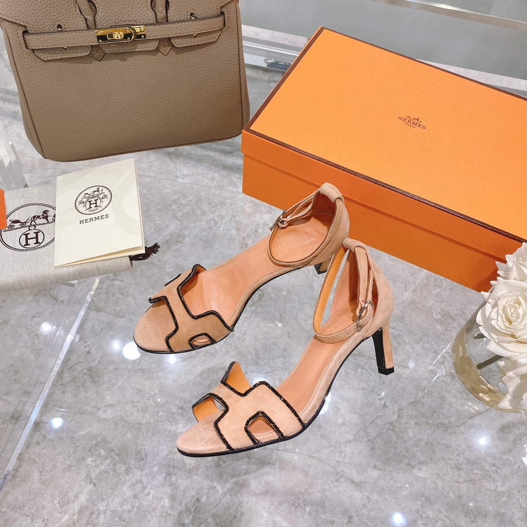 Hermes H221160 Cocktail Sandal Hermes Elbe Pumps Shoes Heel High 70mm h70040 - 35 - View 1