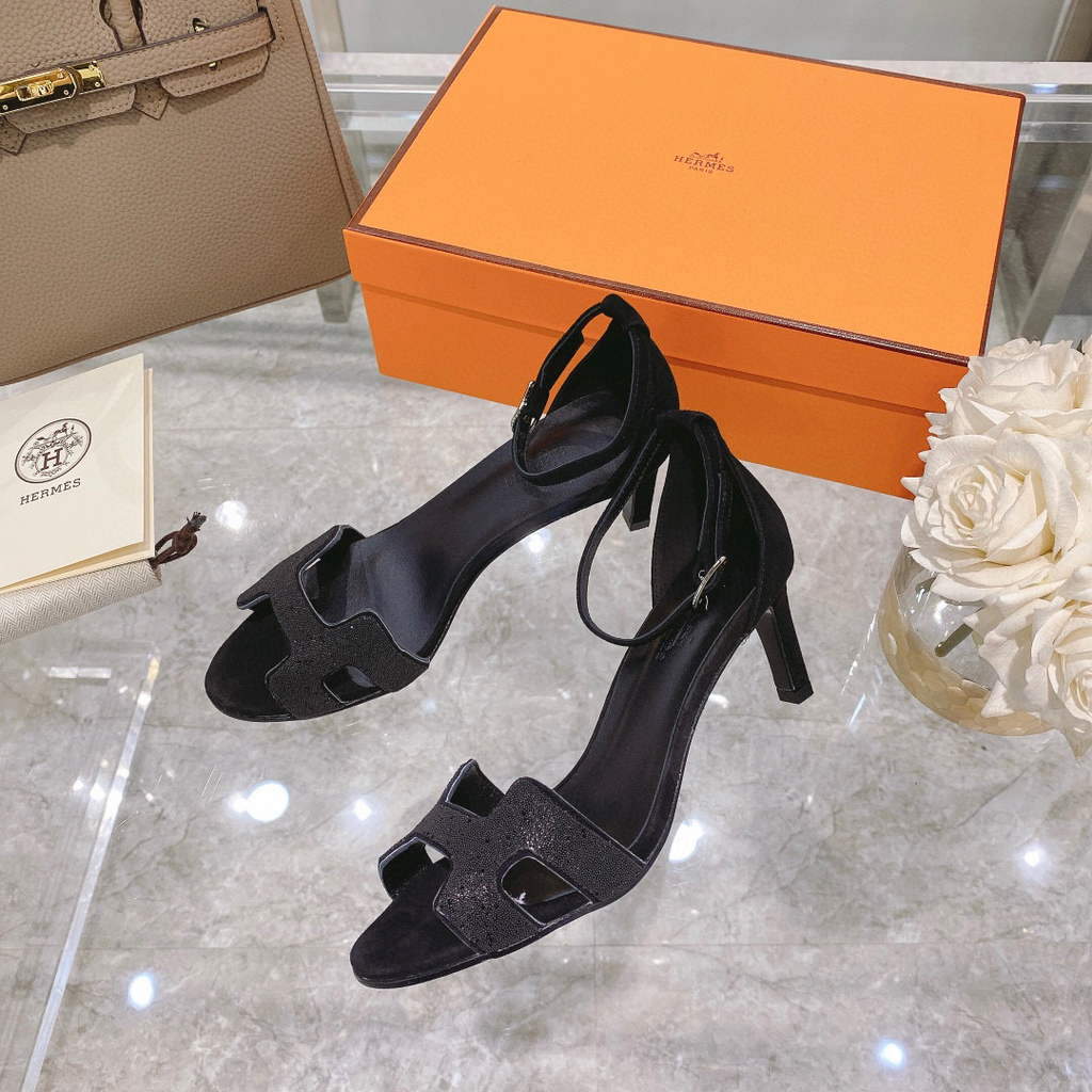 Hermes H221160 Cocktail Sandal Hermes Elbe Pumps Shoes Heel High 70mm h70041 - 35 - View 1