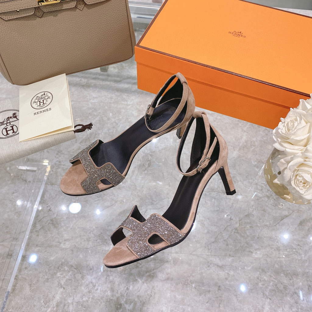 Hermes H221160 Cocktail Sandal Hermes Elbe Pumps Shoes Heel High 70mm h70043 - 35 - View 1