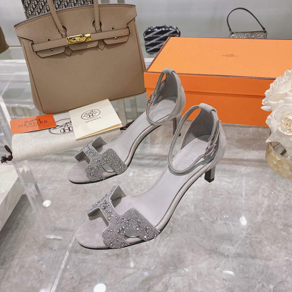 Hermes H221160 Cocktail Sandal Hermes Elbe Pumps Shoes Heel High 70mm h70046 - 35 - View 1