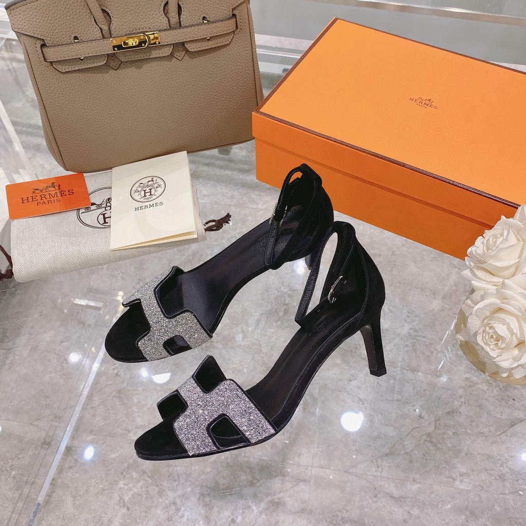 Hermes H221160 Cocktail Sandal Hermes Elbe Pumps Shoes Heel High 70mm h70048 - 35 - View 1