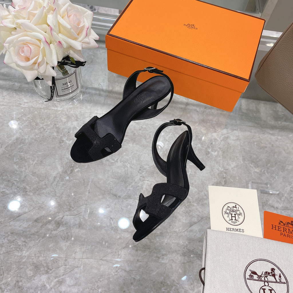 Hermes H221160 Cocktail Sandal Hermes Elbe Pumps Shoes Heel High 70mm h70050 - 35 - View 1