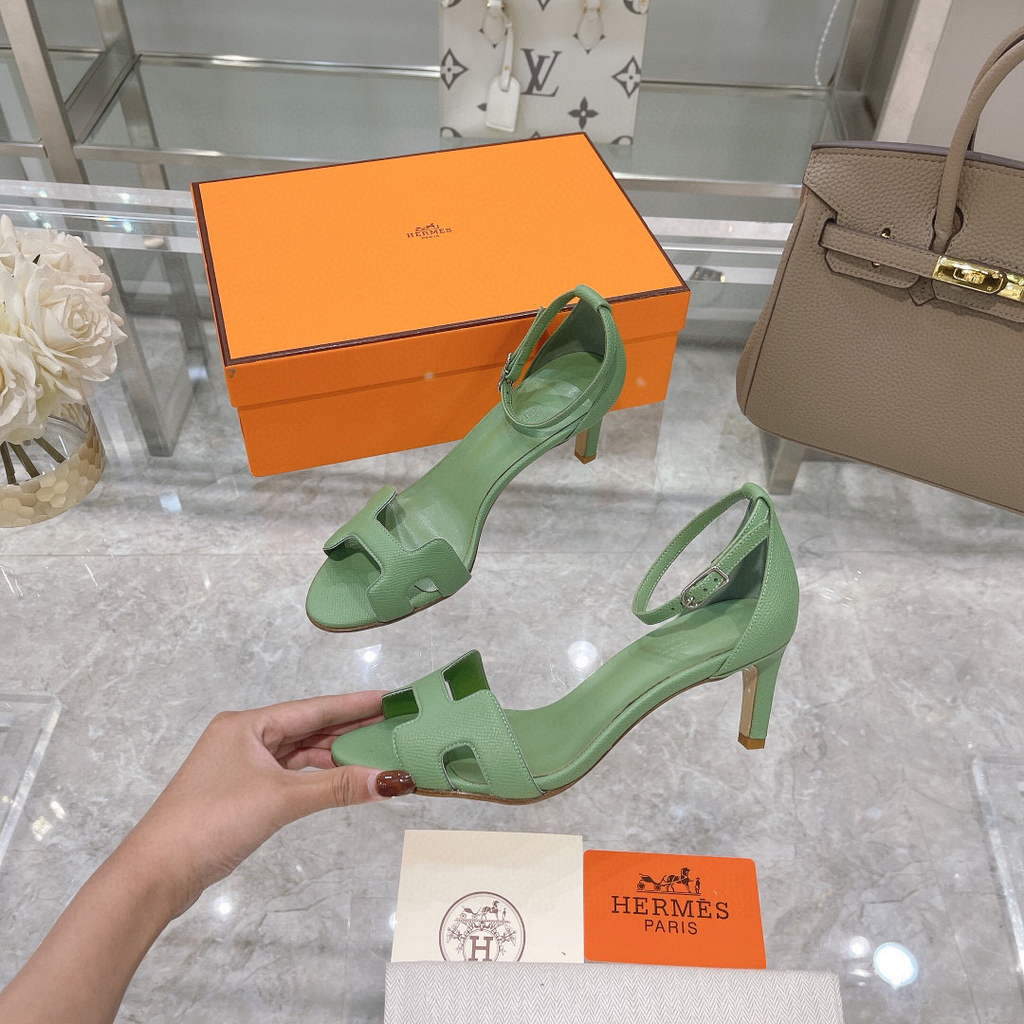 Hermes H221160 Cocktail Sandal Hermes Elbe Pumps Shoes Heel High 70mm h70055 - 35 - View 1