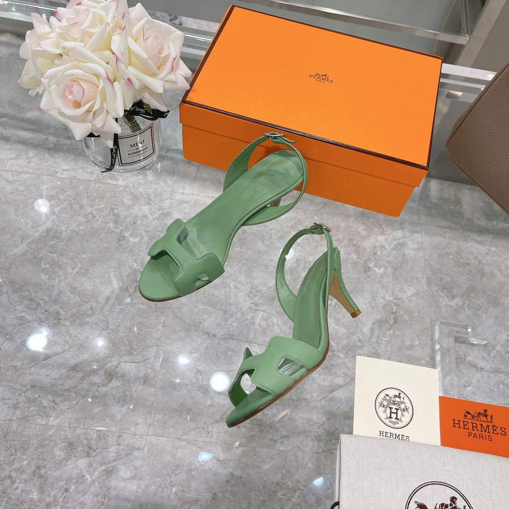 Hermes H221160 Cocktail Sandal Hermes Elbe Pumps Shoes Heel High 70mm h70066