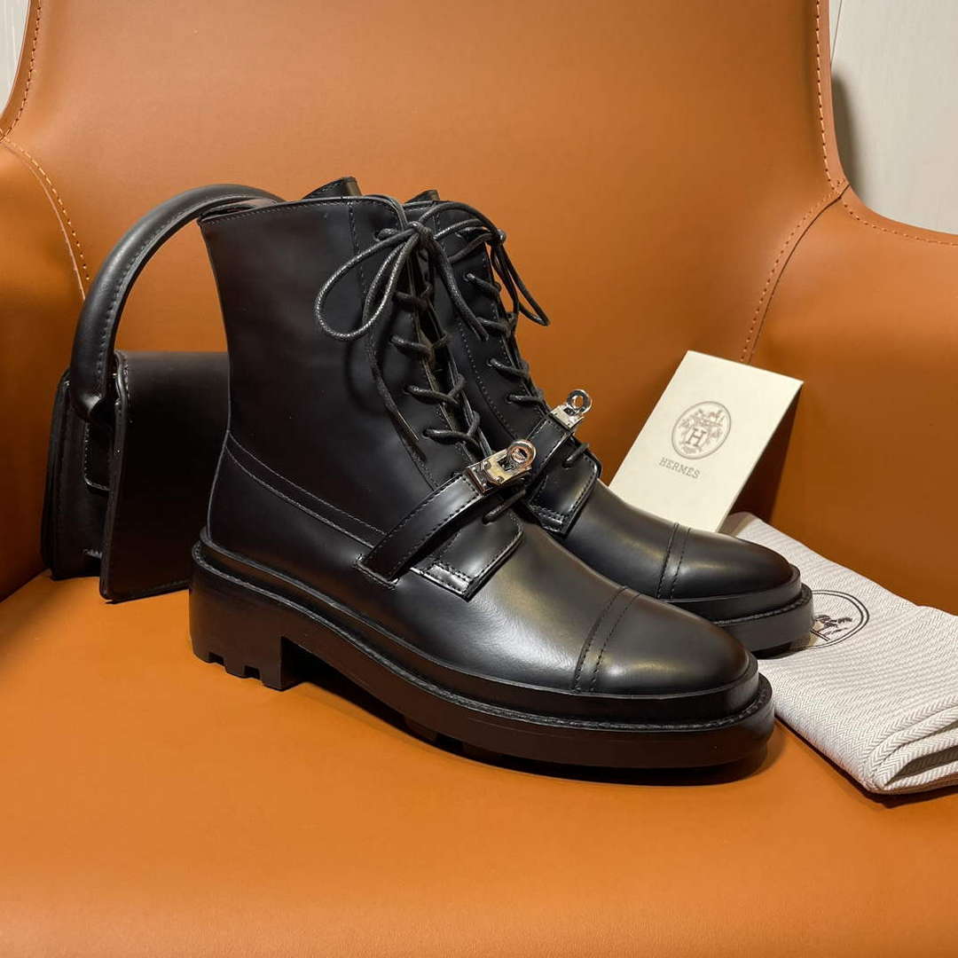 Hermes H222070Z Women's Shoes Funk Ankle Boot H66292
