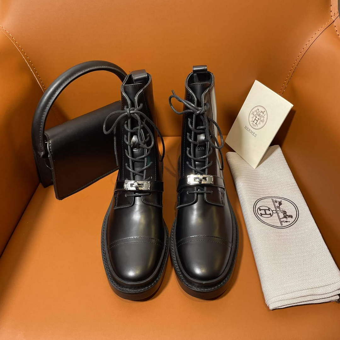 Hermes H222070Z Women's Shoes Funk Ankle Boot H66292