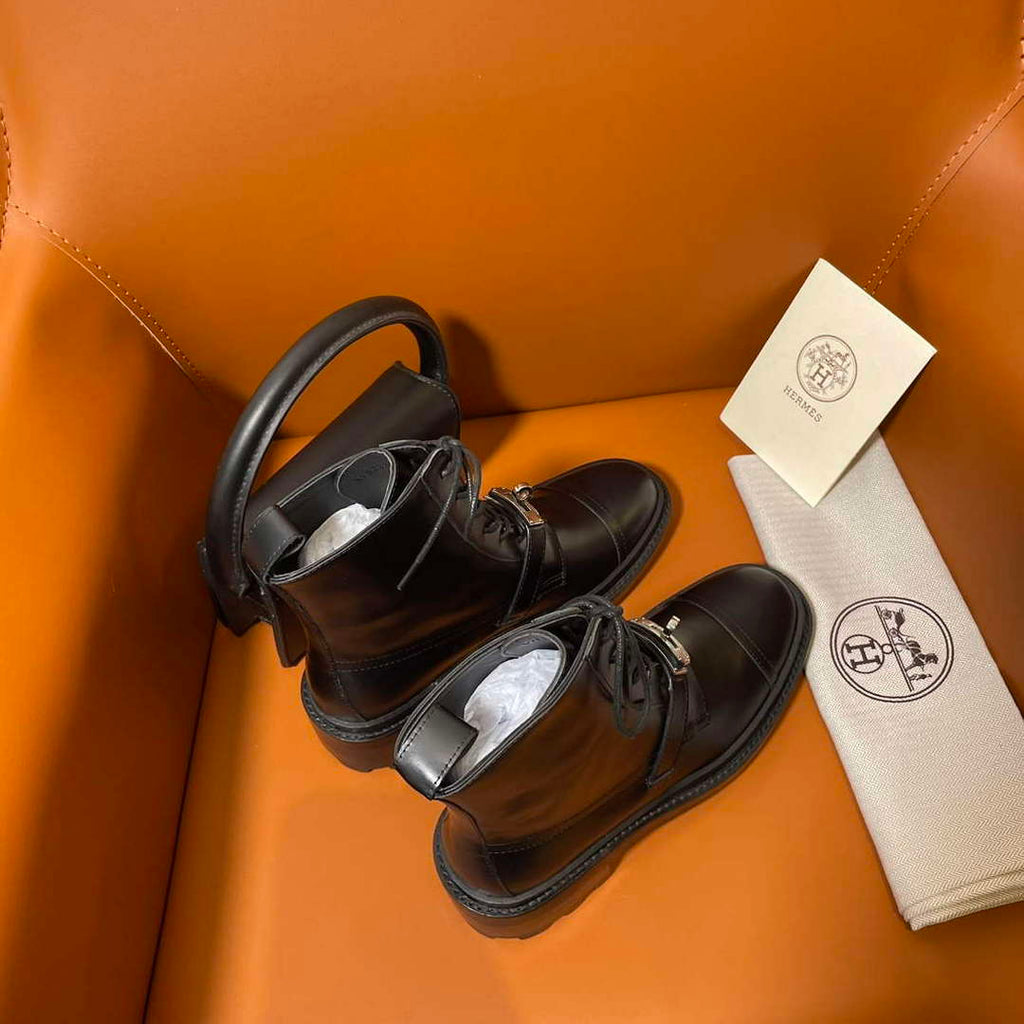 Hermes H222070Z Women's Shoes Funk Ankle Boot H66292