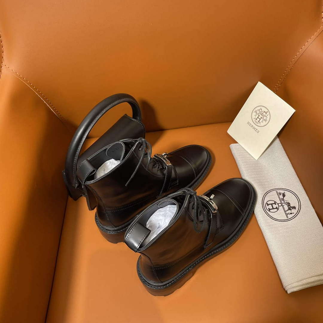 Hermes H222070Z Women's Shoes Funk Ankle Boot H66292