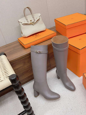 Hermes H222070Z Women's Shoes High Boot H66293 - 35 - View 4