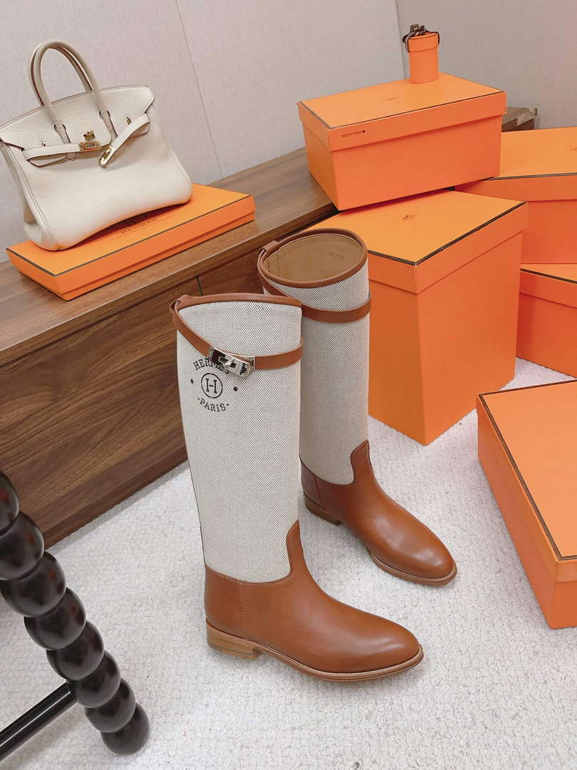 Hermes H222070Z Women's Shoes High Boot H66300