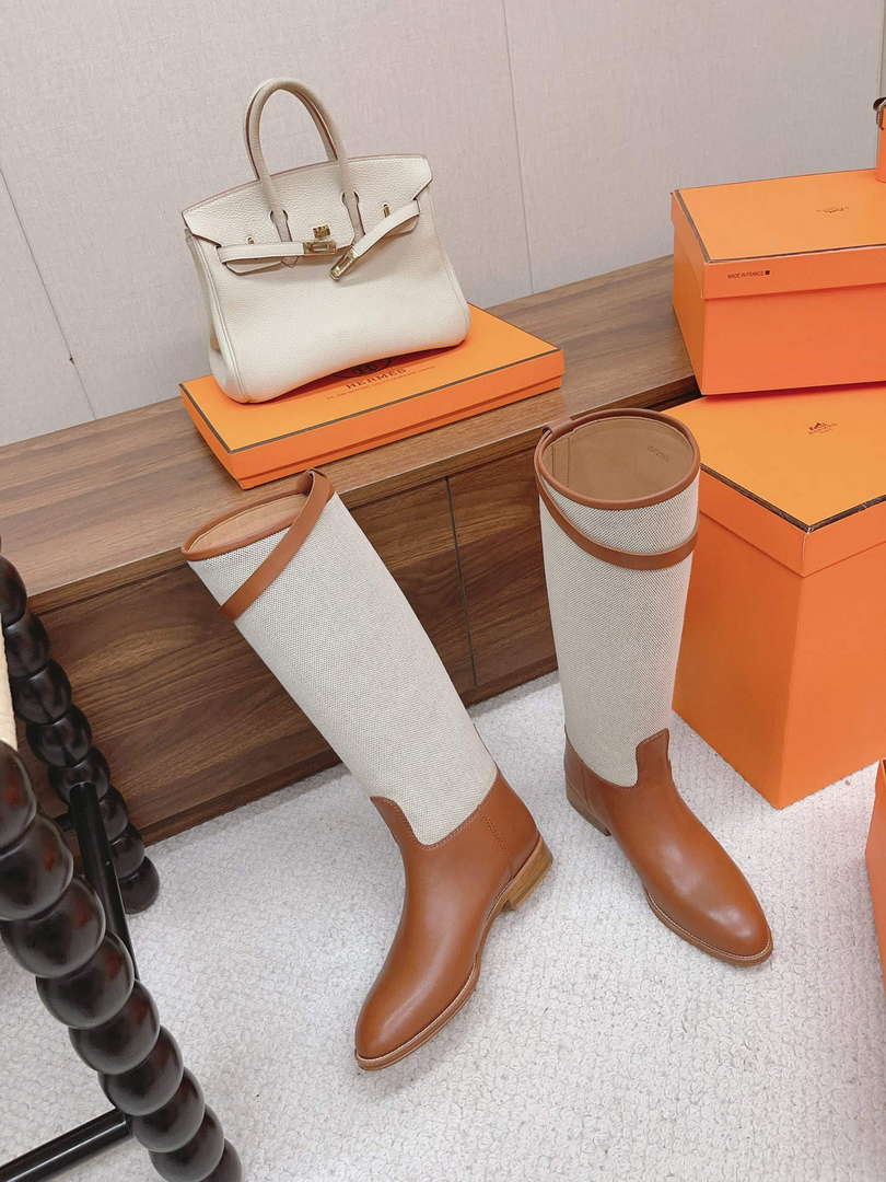 Hermes H222070Z Women's Shoes High Boot H66300
